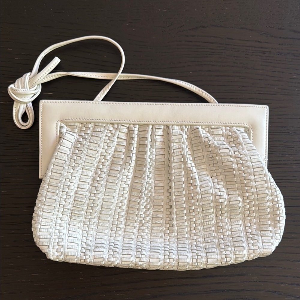Aspects Chic Cream Woven Crossbody Bag